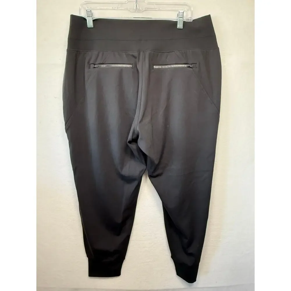 Athleta Venice High Rise Joggers, Black, Size XL - Picture 2 of 5